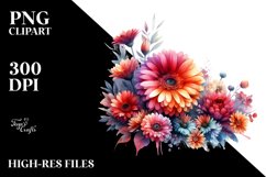 Vibrant Gerbera Abstract Frame | Sublimation | Clipart Product Image 3