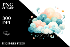 Whimsical Simple Cloud, PNG Product Image 2
