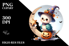 Cute Washed Halloween Peacock PNG Product Image 2