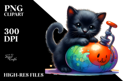 cute cat pumpkin | Clipart Product Image 2