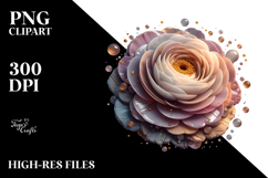 Glossy Ranunculus with Golden Insertions, -Like Material, Product Image 2