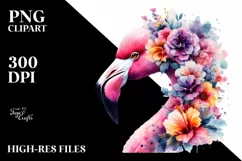 Artistic Vibrant Flamingo Watercolor Product Image 1