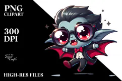 Cute Vintage Vampire, Transparent PNG Product Image 2