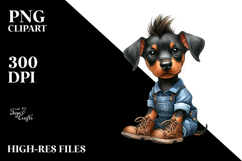 Watercolor Doberman Pinscher Jeans Sports Shoes Product Image 2