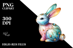 Colorful Bunny PNG Product Image 2