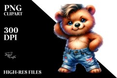 Posing Baby Bear as Model, Transparent PNG Product Image 3