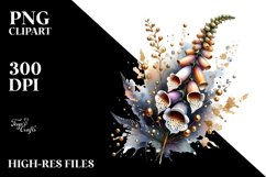 Abstract Artistic Foxglove Shiny Sublimation Clipart Product Image 1