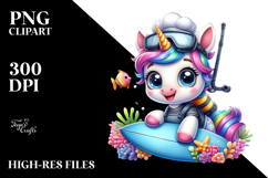 Unicorn Surfboard PNG Product Image 2
