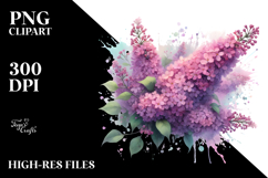 Lilac with Metallic Inserts, Watercolor Splash Product Image 2