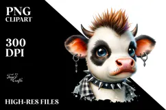 Energetic Baby Cow PNG Product Image 2