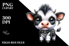 Energetic Baby Cow PNG Product Image 2