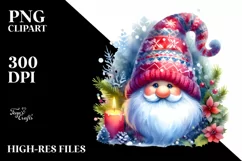 Washed Christmas Gnome, High-Res PNG Product Image 1