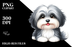 Happy Cute Havanese Dog PNG Product Image 2