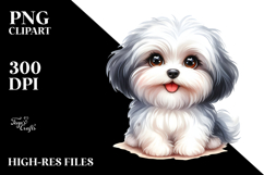 Watercolor Cute Havanese PNG Product Image 2