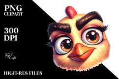 Sparkling Chicken with Wide Eyes, Balanced Negative Space Product Image 2