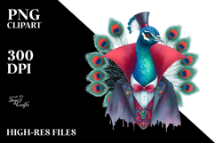 Peacock Vampire Colorful | Clipart Product Image 2