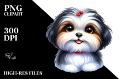 Watercolor Cute Havanese PNG Product Image 2