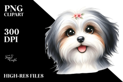 Watercolor Cute Havanese PNG Product Image 2