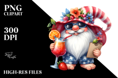Whimsical Gnome with Cocktail PNG Product Image 2