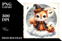 Cute Halloween Baby Squirrel PNG Product Image 2