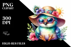 Colorful Baby Peacock Sun Clipart Product Image 1