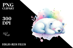 Sleeping Polar Bear | Sublimation | Clipart Product Image 2