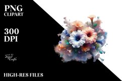 Abstract Shiny Petunia Splash | Clipart Product Image 1