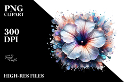 Abstract Shiny Petunia Splash | Clipart Product Image 2