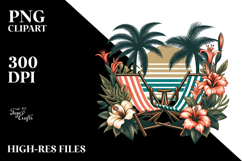 Vintage Flower Beach Chairs Design Product Image 2