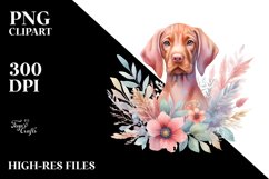 Cute Vizsla Watercolor Clipart Product Image 1
