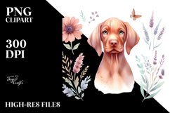 Cute Vizsla Watercolor Clipart Product Image 3