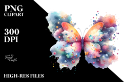 Colorful Butterfly Splash PNG Product Image 2