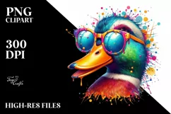 Colorful Duck Sunglasses Painting Product Image 3