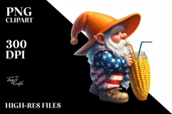 Vibrant Gnome with Beach Wear PNG Product Image 2