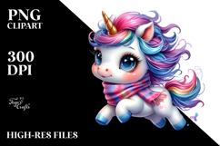 Cute Unicorn with Cool Haircut, Transparent PNG Product Image 2