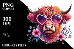 Colorful Heart Sunglasses Art PNG Product Image 2