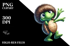 Goofy Cartoon Turtle PNG Product Image 2