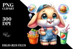 Baby Bunny with Summer Clothes, Vibrant PNG Product Image 2