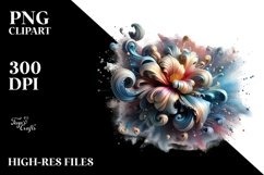 Abstract Shiny Anemone Splash | Clipart Product Image 1