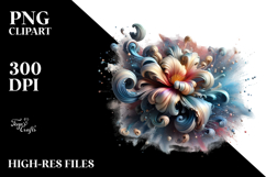 Abstract Shiny Anemone Splash | Clipart Product Image 2