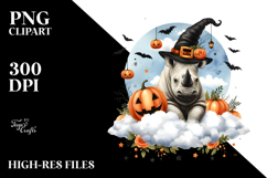 Duck for Halloween on Cloud, PNG Product Image 2