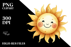 Simple Smiling Sun PNG Product Image 2