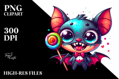 Funny Bat Boy with Lollipop PNG Product Image 2
