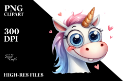 Detailed Happy Unicorn PNG Product Image 2