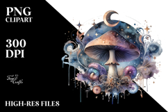 Glossy Celestial Mushroom PNG Product Image 2