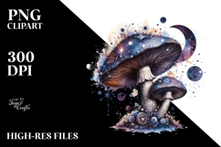 Glossy Celestial Mushroom PNG Product Image 2
