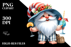 Cute Gnome Cocktail Summer PNG Product Image 2