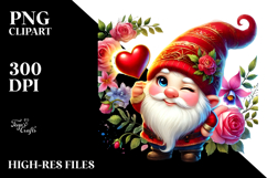 Colorful Fire Heart Painting PNG Product Image 2