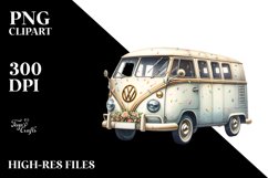 Vintage Van Confetti Sublimation Clipart Product Image 3