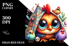 Vibrant Baby Rooster with Tiny Tent PNG Product Image 2